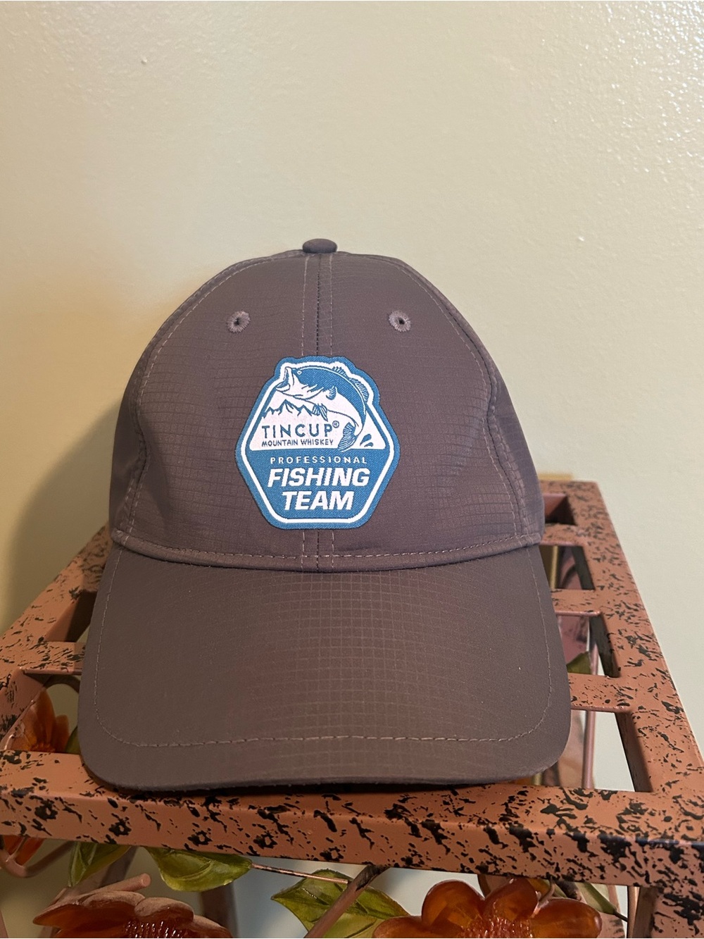 Tincup Mountain Whiskey Professional Fishing Team Hat Grey Cap America Golf